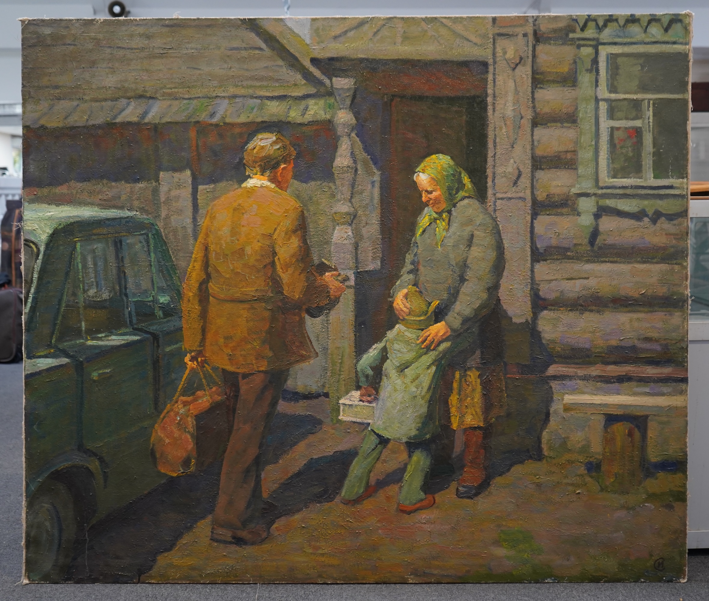 Ivan Kuzmich Sobakin, Russian 1928-1994, 'Father's Home'